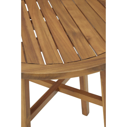 Outdoor Vallerie Table and Pair of Chairs Brown