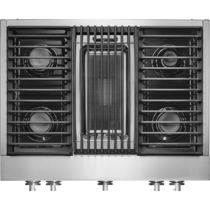 JennAir 36" Gas Cooktop (JGCP636HM) - Floating Glass Black