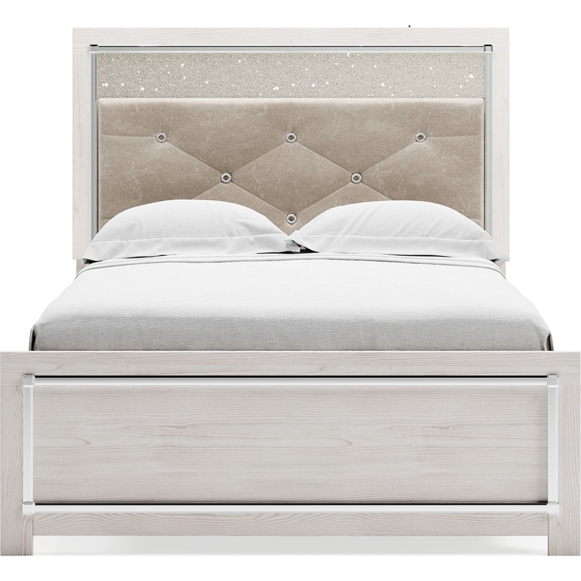 Altyra 3 Piece Panel Bed - White