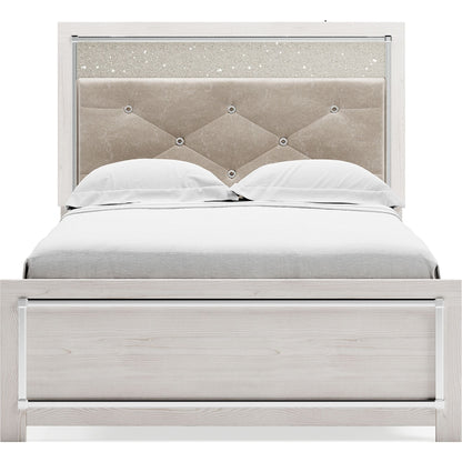 Altyra 3 Piece Panel Bed - White