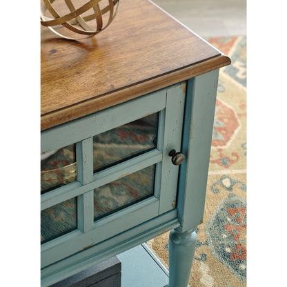 Mirimyn Accent Cabinet - Teal/Brown