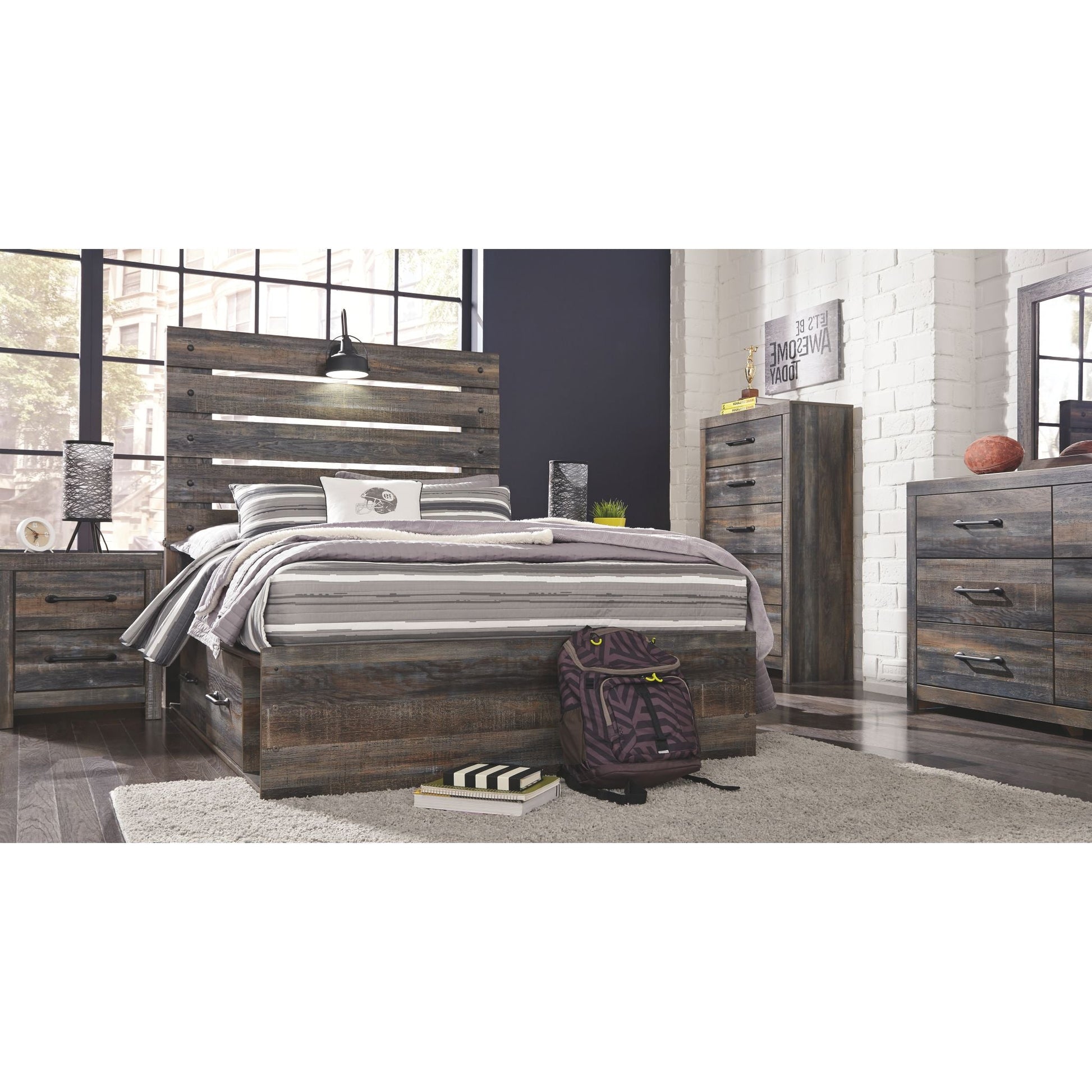 Drystan 4 Piece Full Storage Bed - Multi