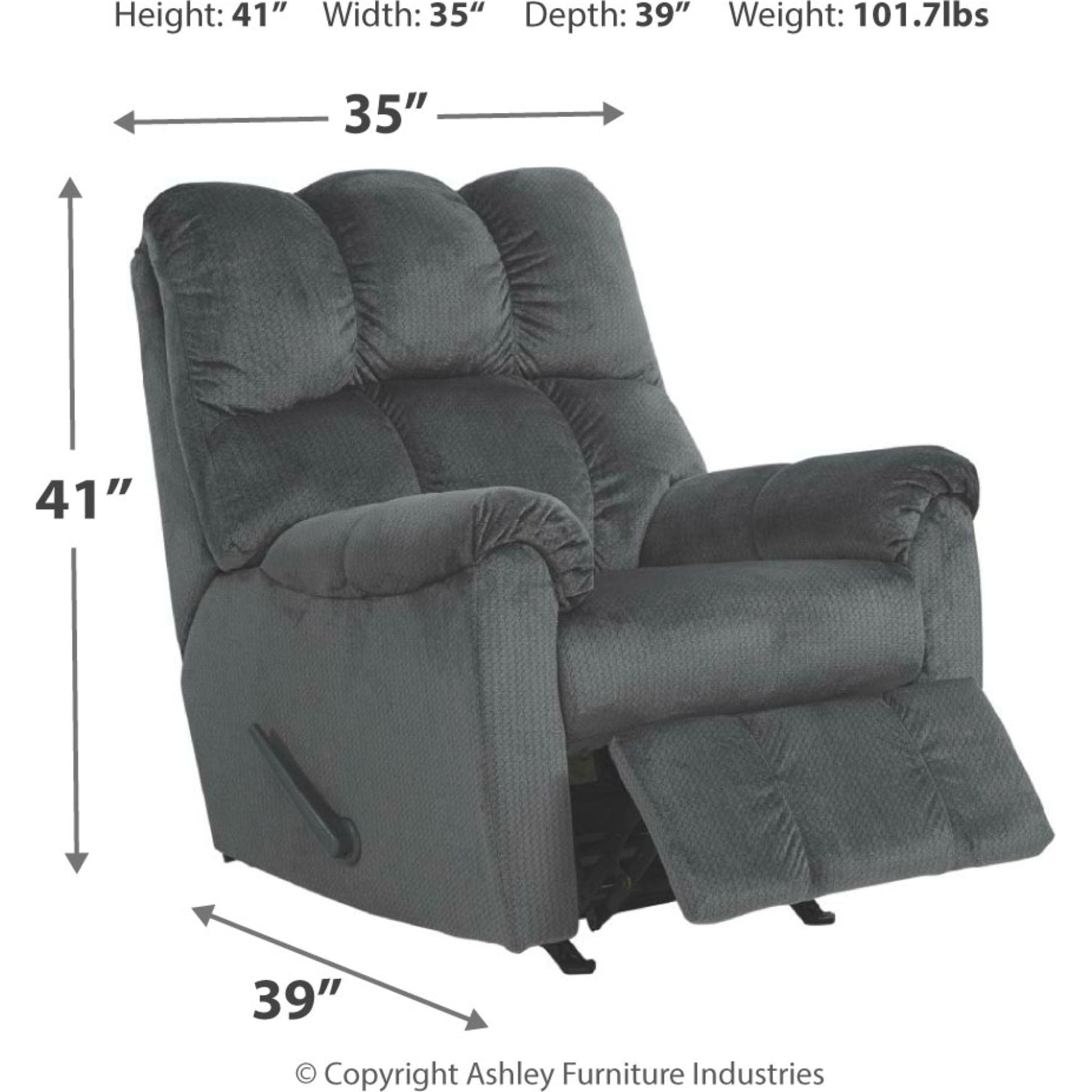 Foxfield Rocker Recliner - Charcoal
