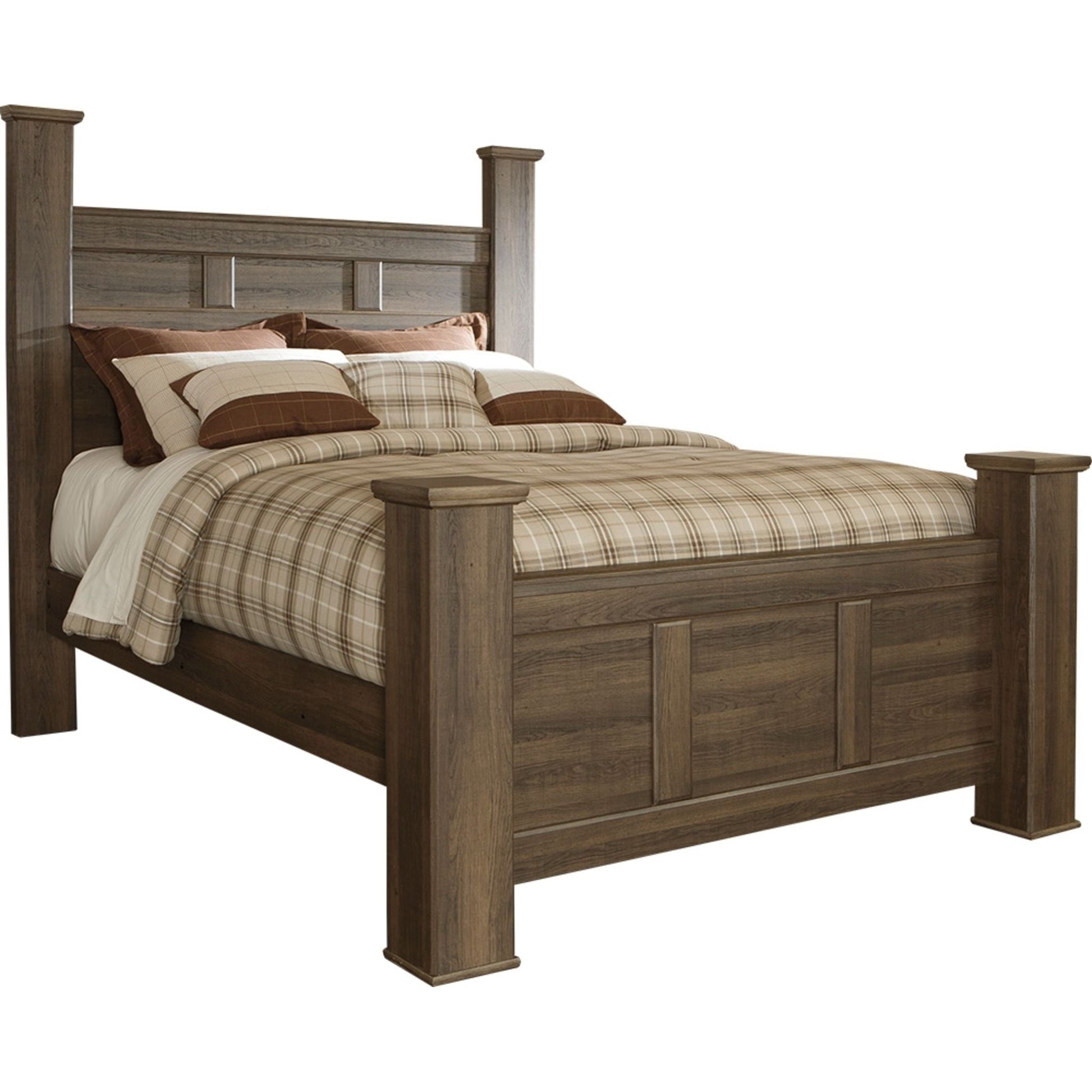 Juararo 6 Piece Queen Poster Bedroom - Dark Brown