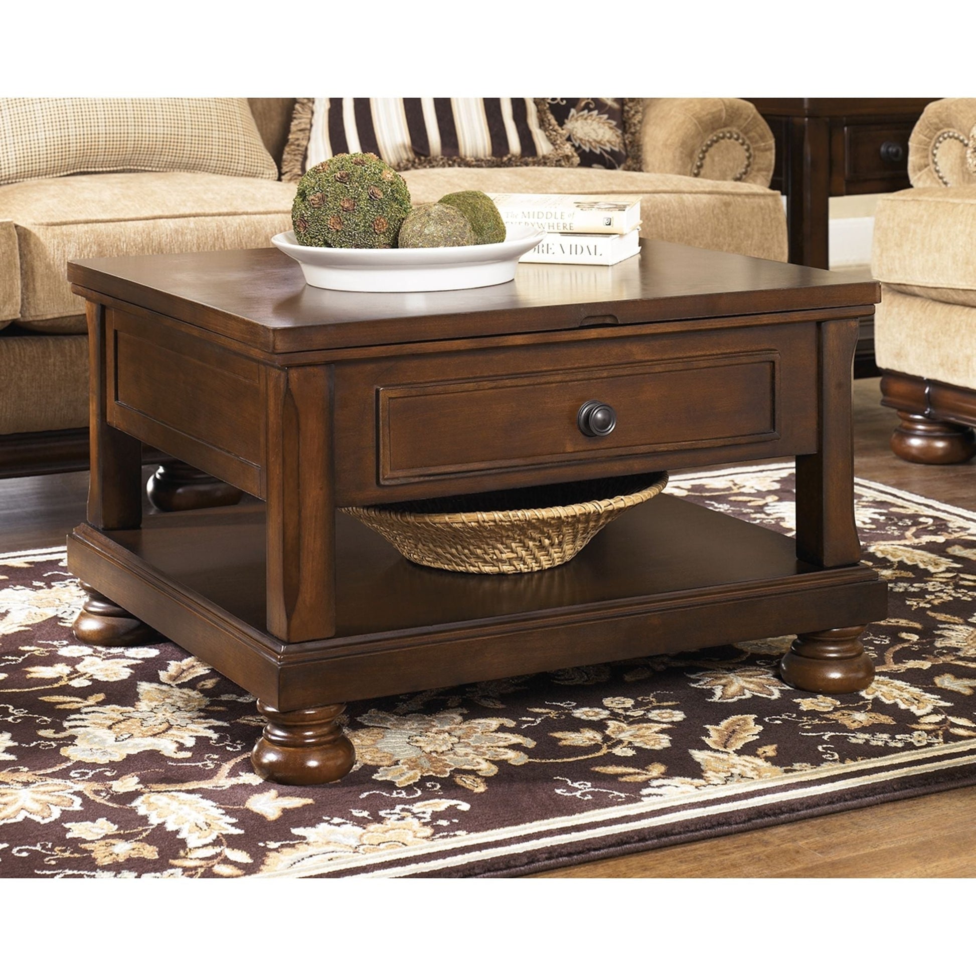 Porter Coffee Table - Rustic Brown