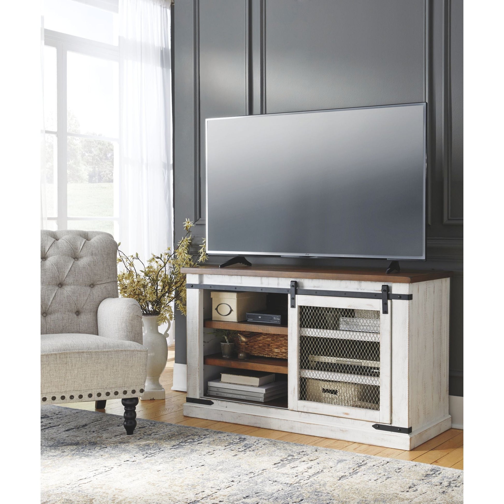 Wystfield TV Stand - White/Brown