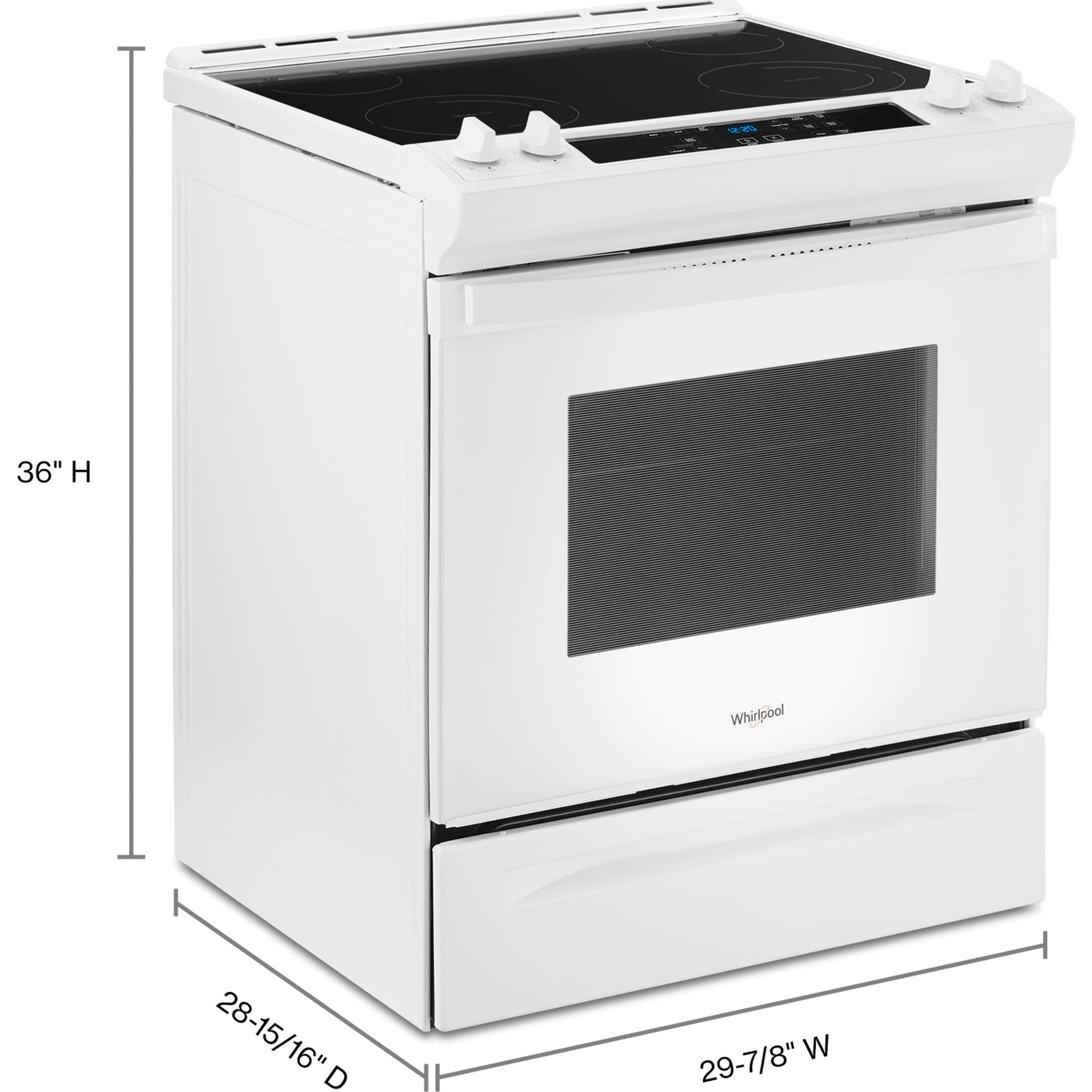 Whirlpool Electric Range (YWEE515S0LW) - WHITE