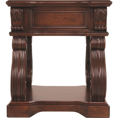 Alymere End Table - Rustic Brown