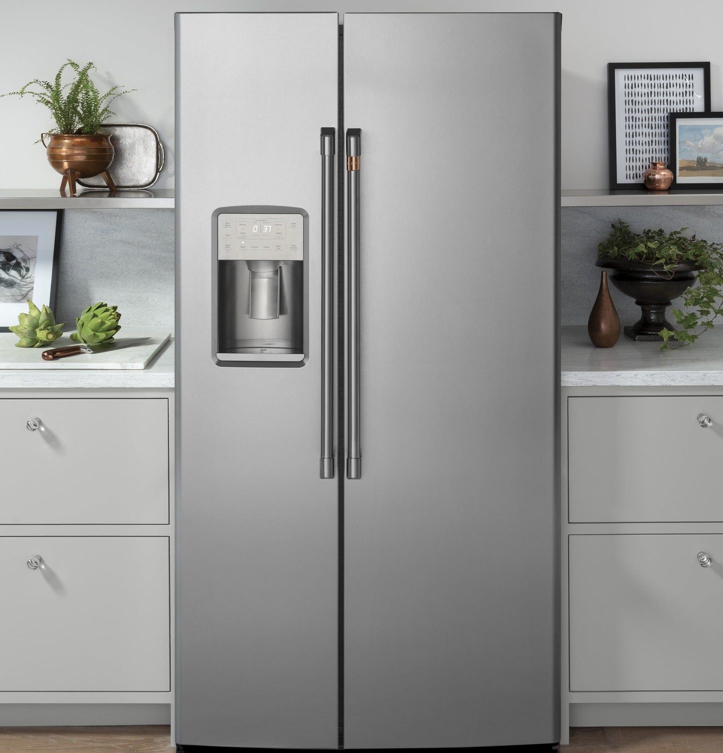 Café 21.9 Cu. Ft. Counter-Depth Side-by-Side Refrigerator Stainless Steel - CZS22MP2NS1