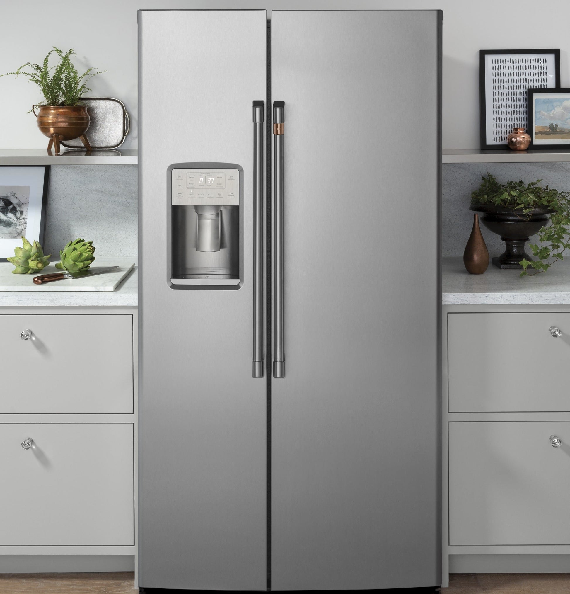 Café 21.9 Cu. Ft. Counter-Depth Side-by-Side Refrigerator Stainless Steel - CZS22MP2NS1