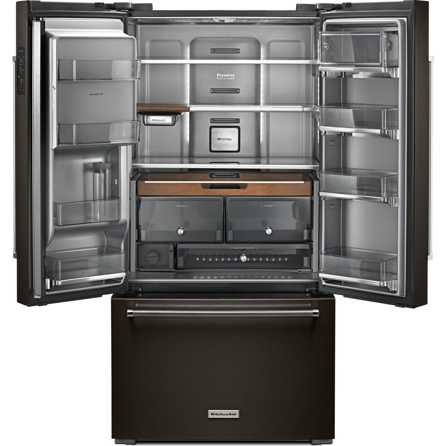 KitchenAid French Door Fridge (KRFC704FBS) - Black Stainless