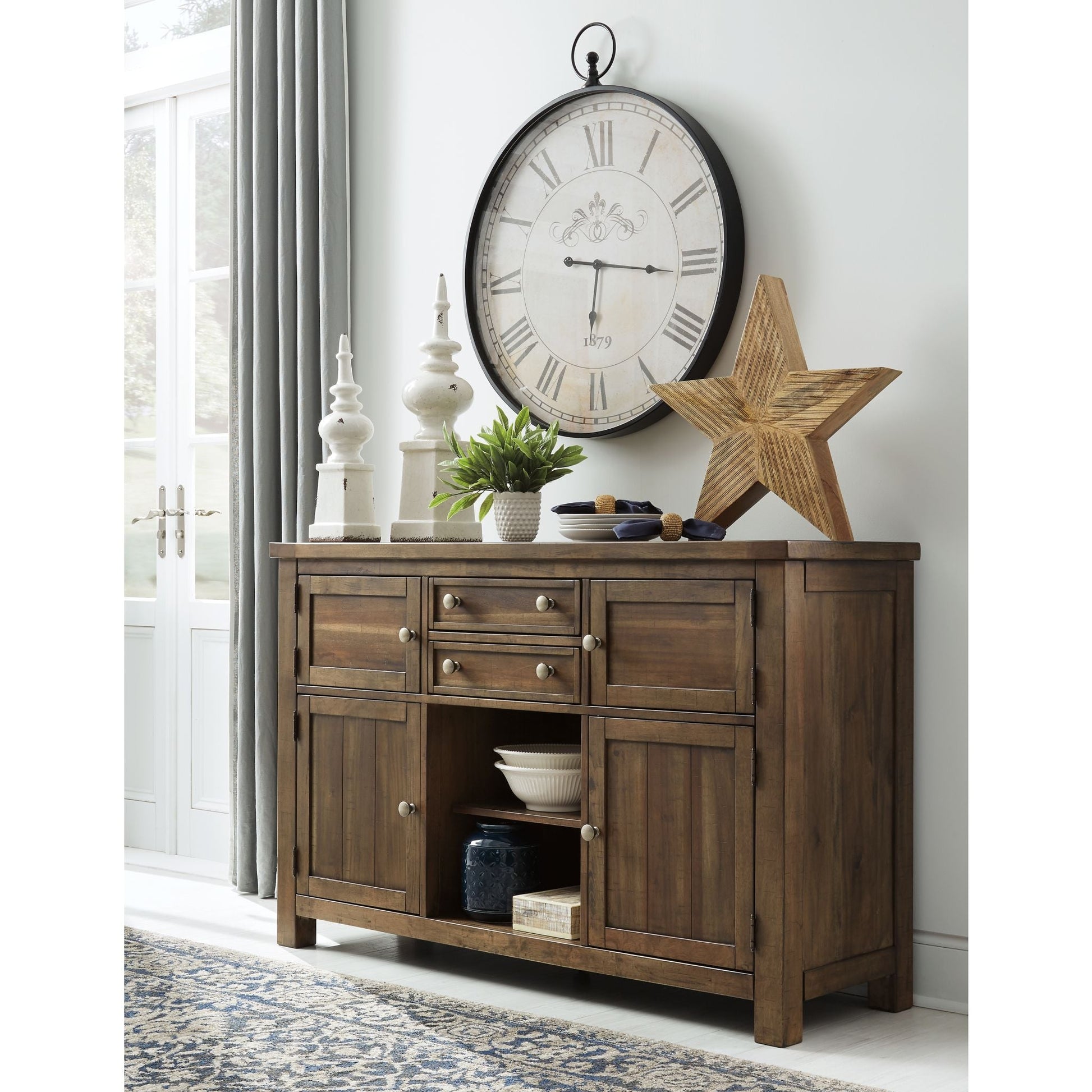 Moriville 6 Piece Dining Room - Grayish Brown - (PKG002107)