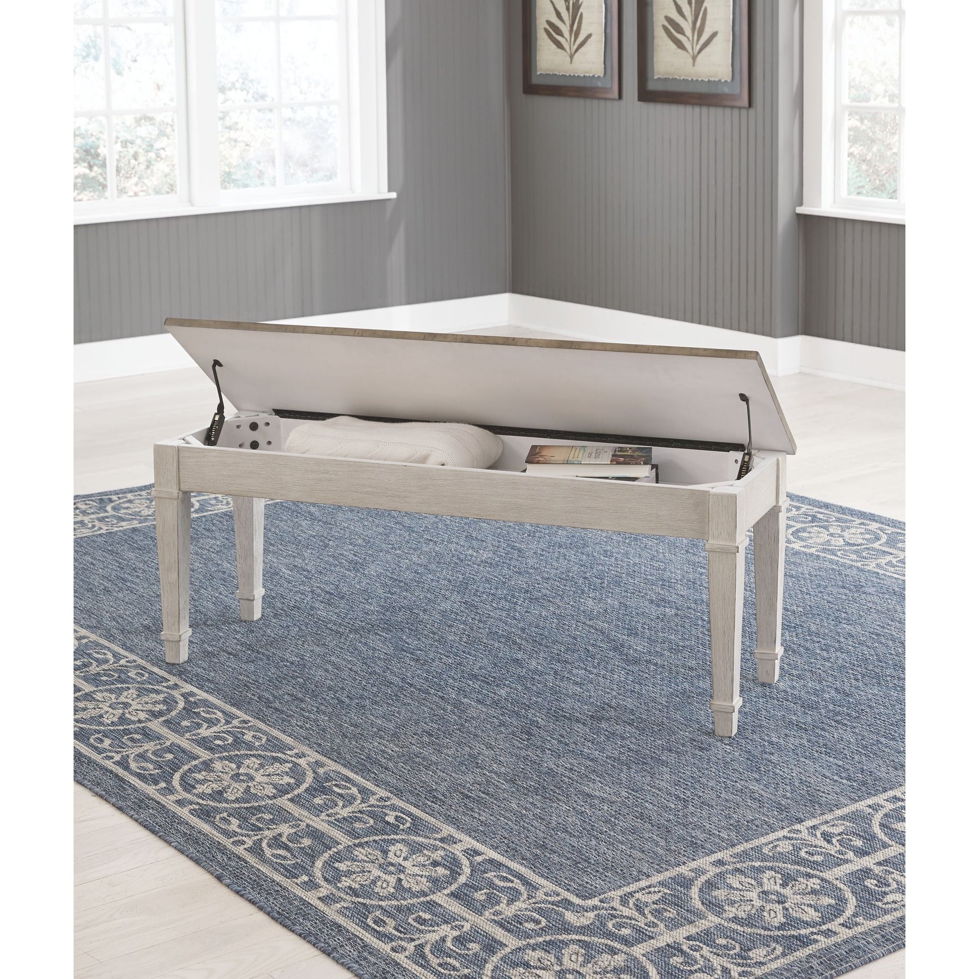 Skempton Bench - White/Light Brown - (D394-00)
