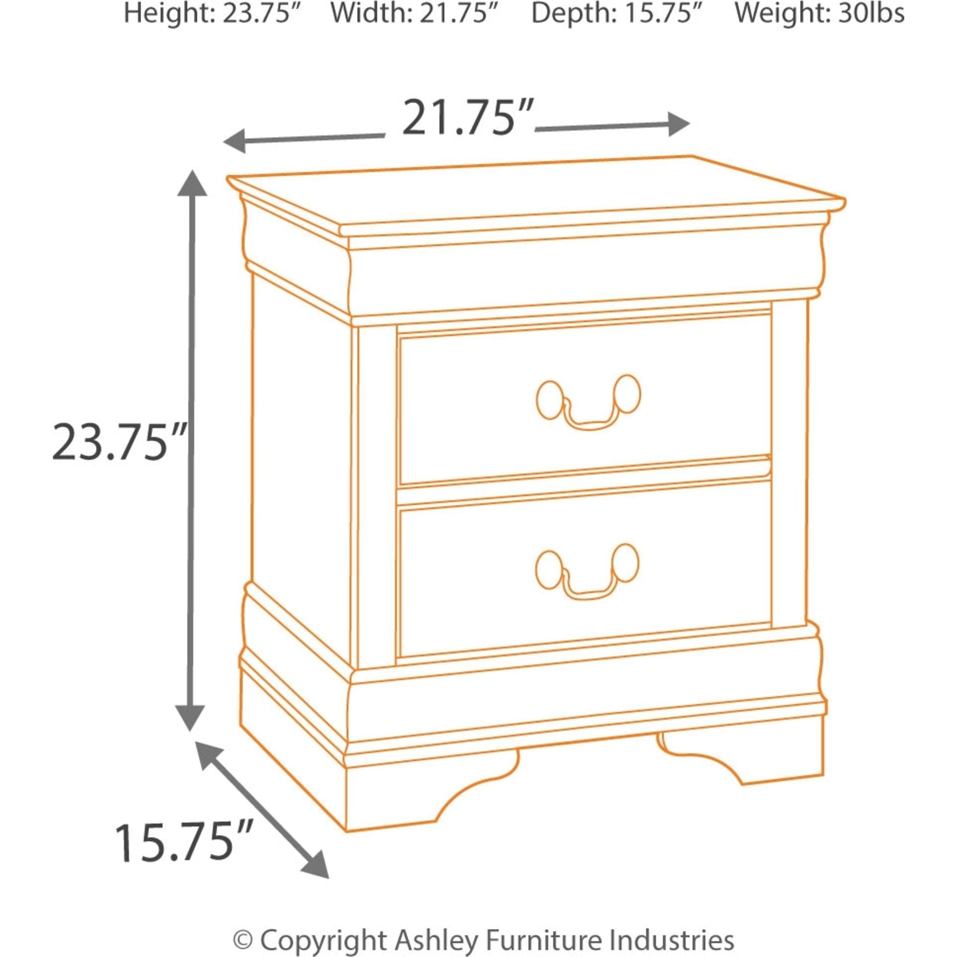 Alisdair Nightstand - Dark Brown