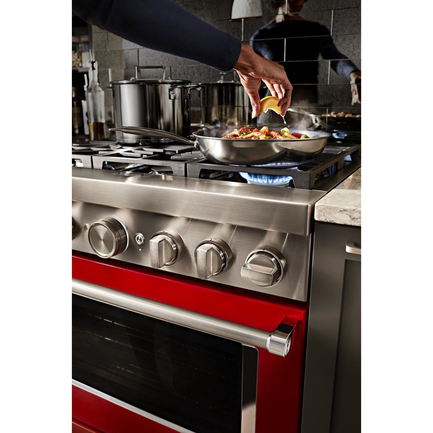 KitchenAid Dual Fuel Range (KFDC506JPA) - Passion Red