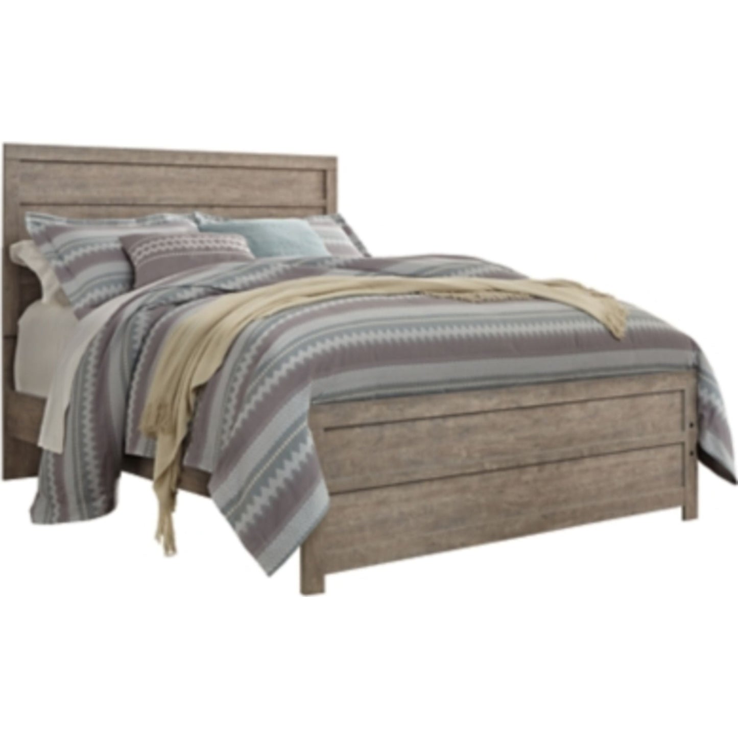 Altyra 3 Piece Panel Bed - Grey