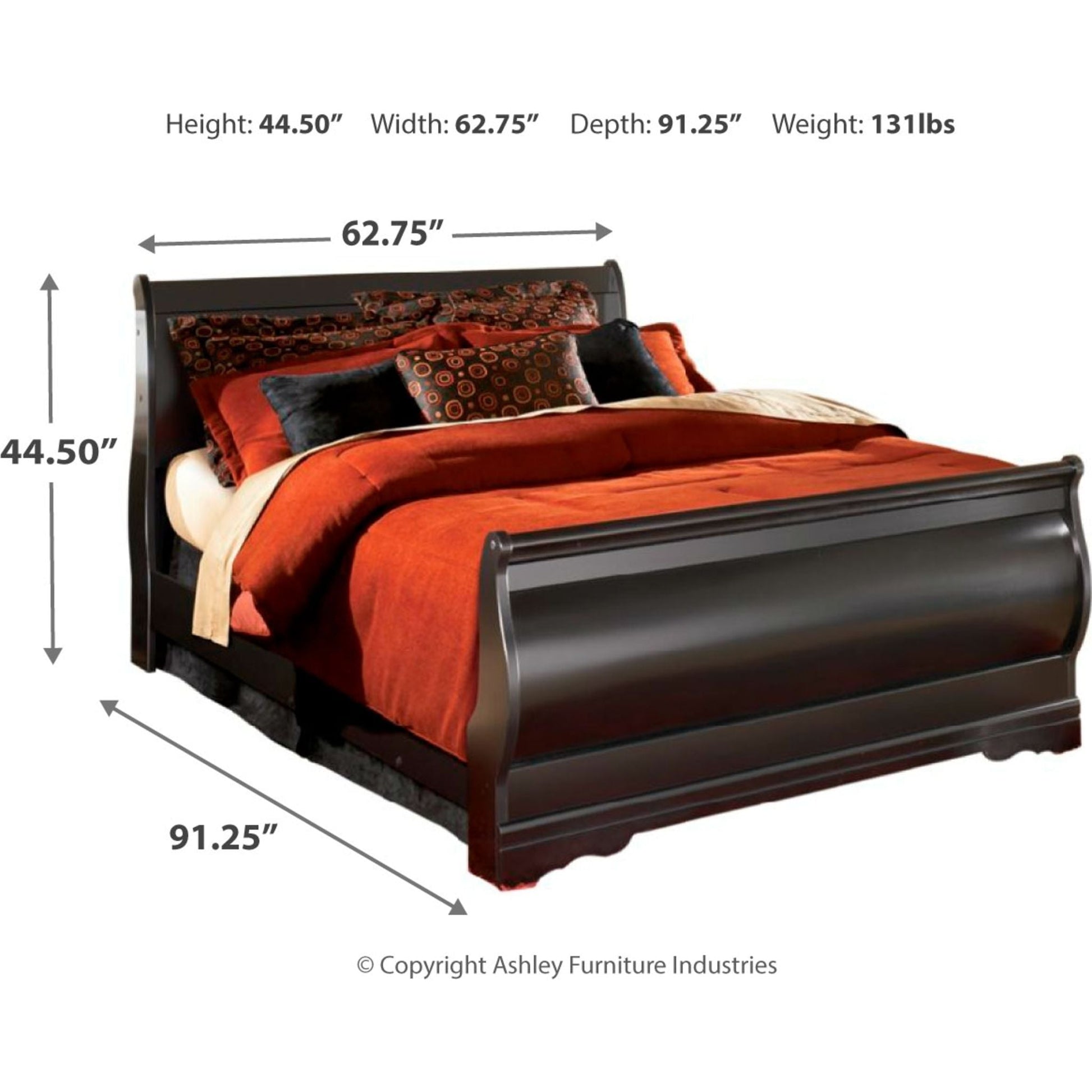 Huey Vineyard 7 Piece Bedroom Package - Black