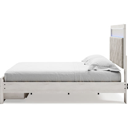 Altyra 3 Piece King Platform Bed - White