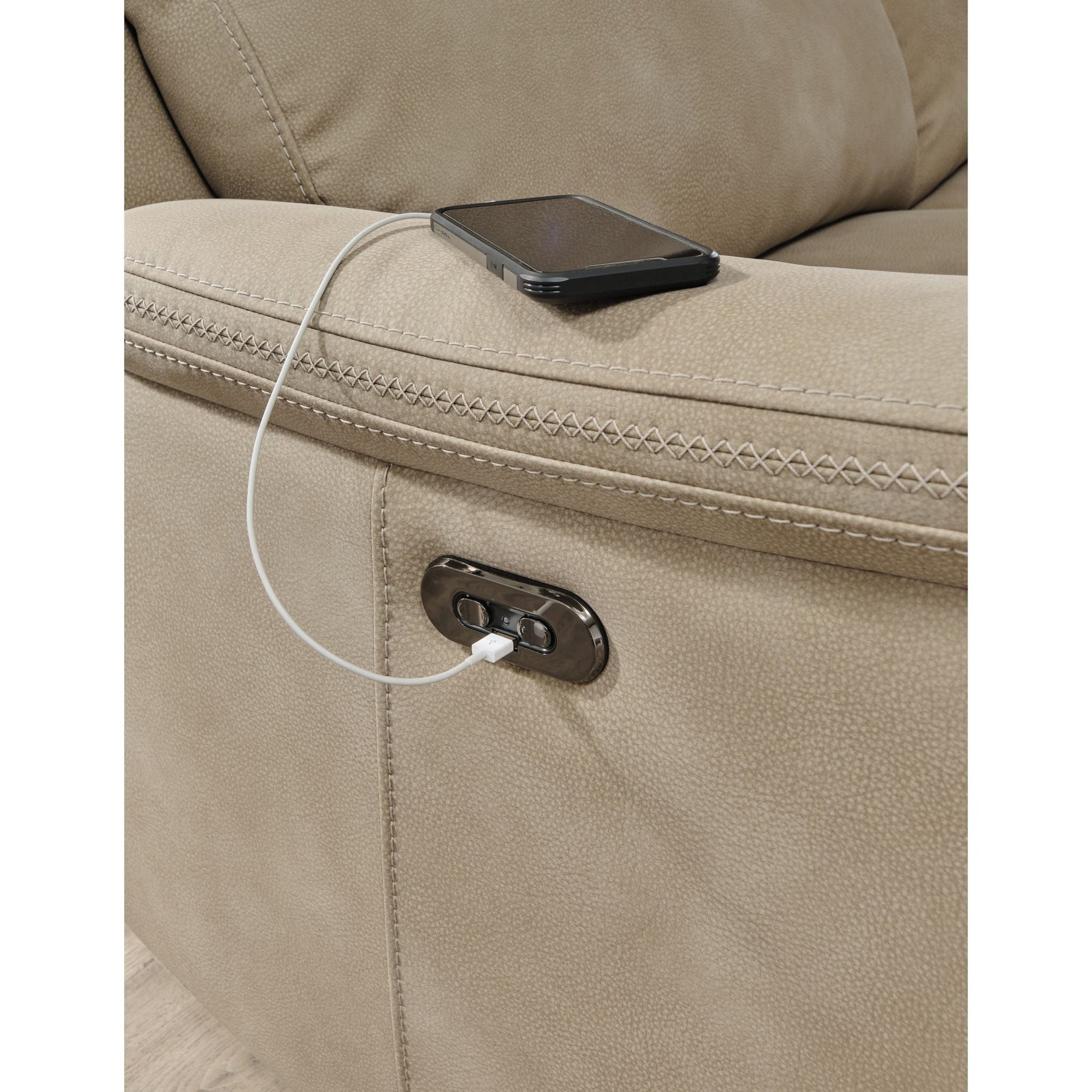 Next Power Reclining Loveseat - Sand