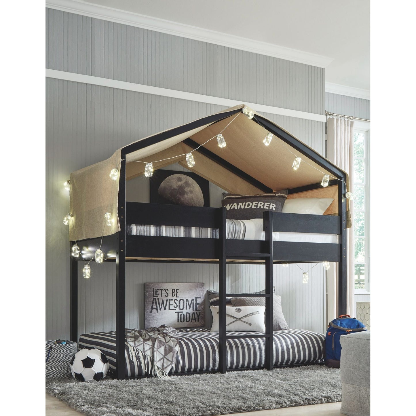 Flannibrook Twin/Twin House Loft Bed