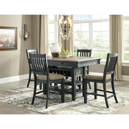 Tyler Creek Counter Stool - Black/Grey - (D736-124)