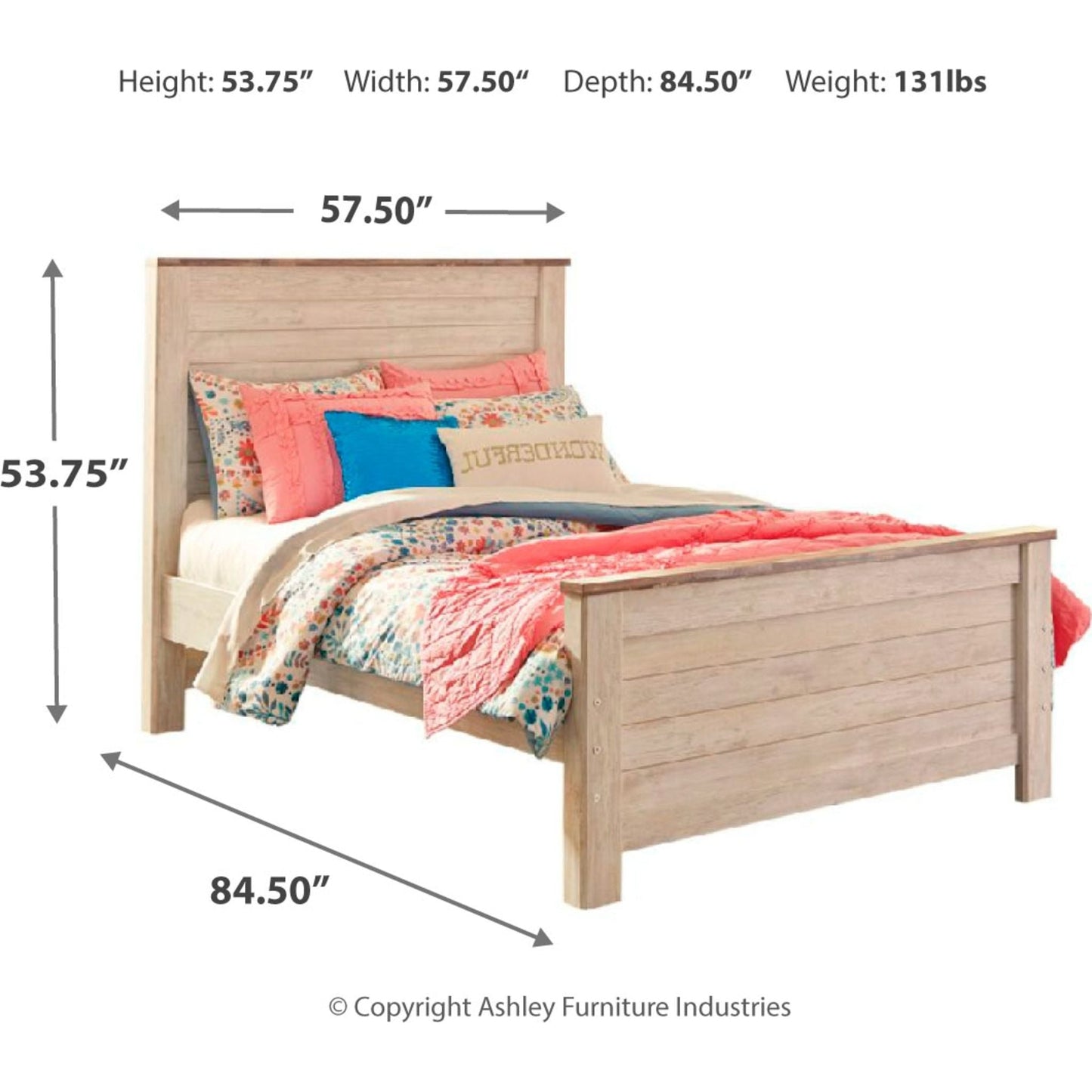 Willowton 3 Piece Panel Bed
