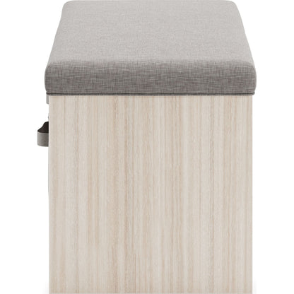Blariden Storage Bench - Gray/Natural