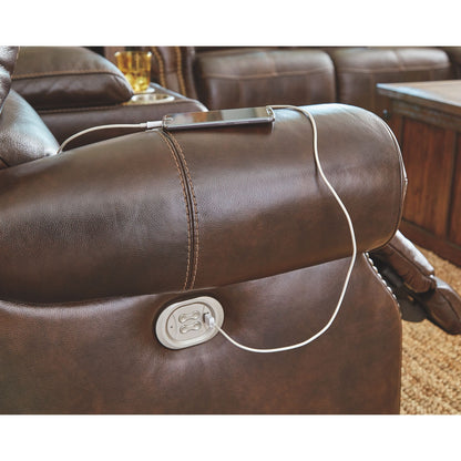 Buncrana Power Reclining Loveseat - Chocolate