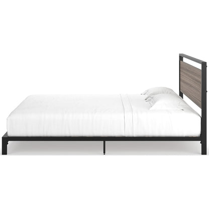 Dontally King Bed - Gray/Black