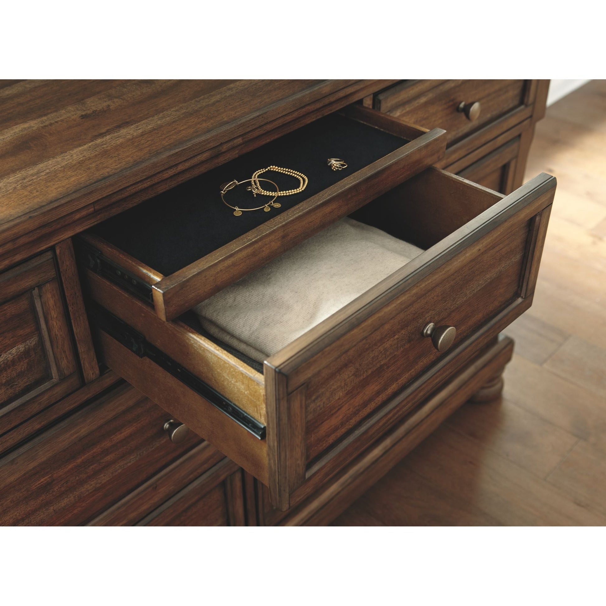 Baymore 5 Piece Bedroom Package - Medium Brown