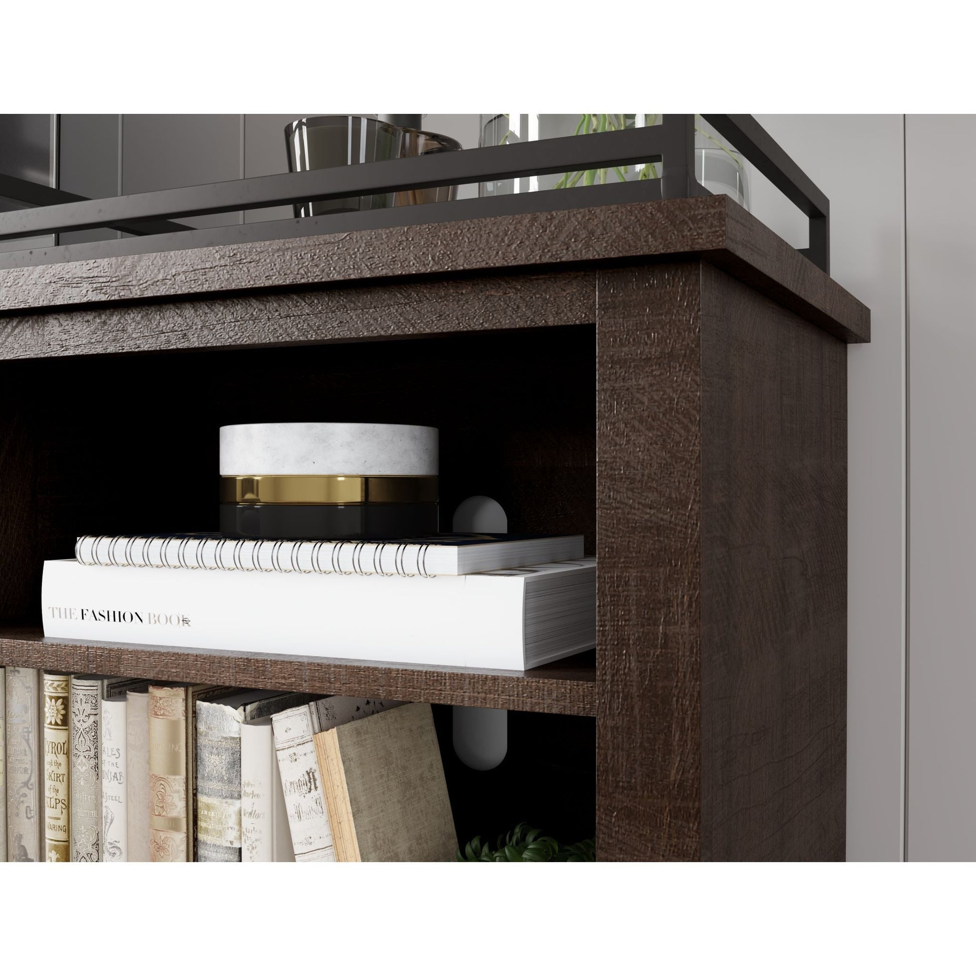 Camiburg Extra Large TV Stand - Warm Brown