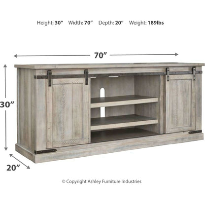 Carynhurst Extra Large TV Stand - Whitewash