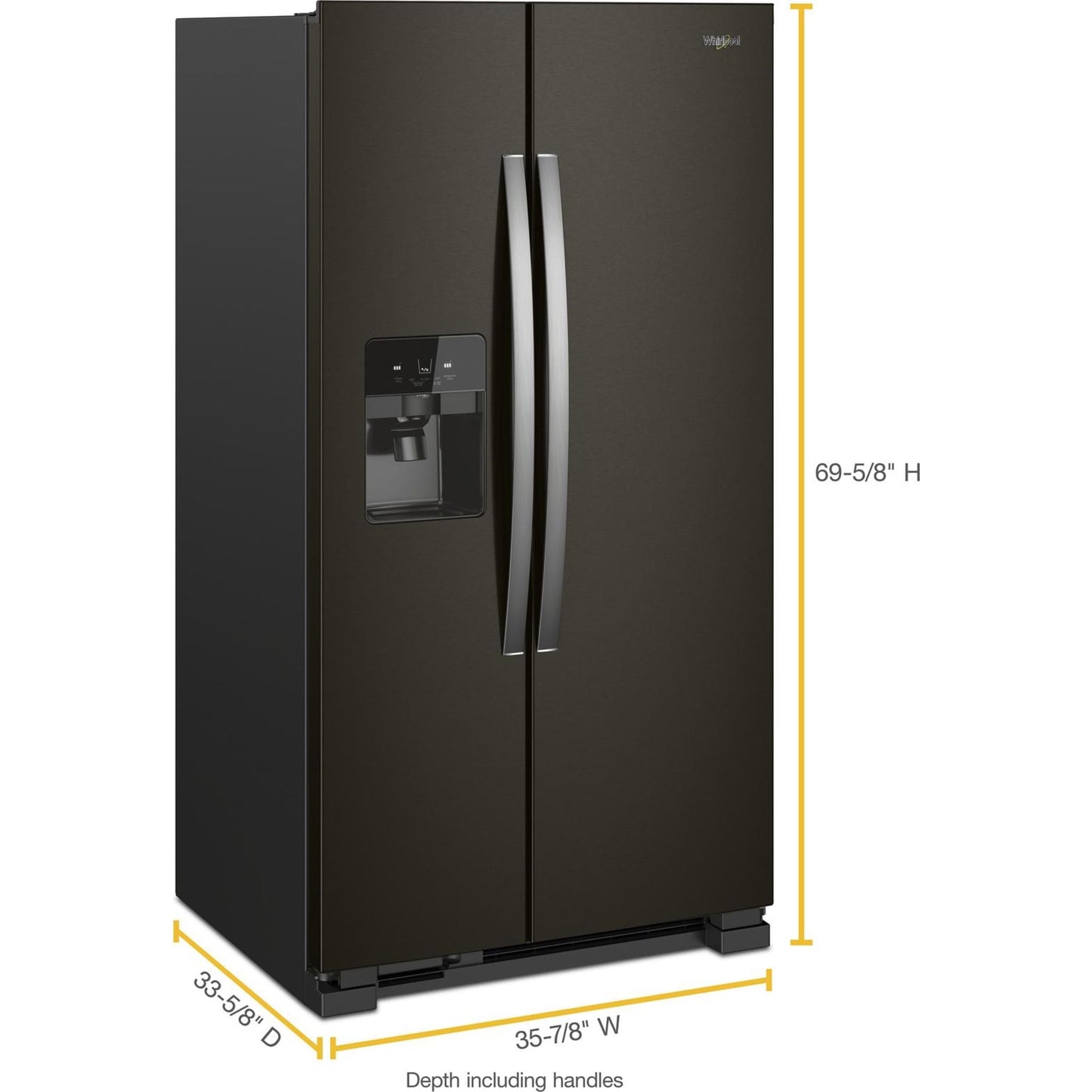 Whirlpool Side x Side Fridge (WRS325SDHV) - Black Stainless