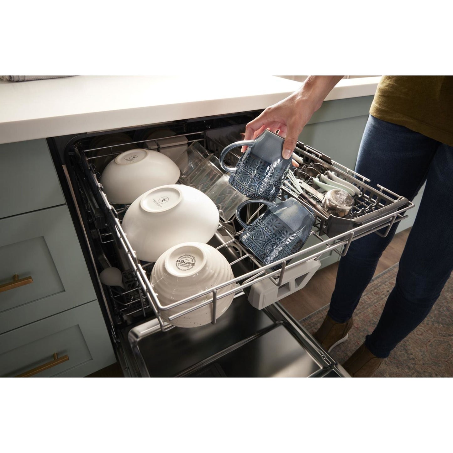 Whirlpool Dishwasher (WDT970SAKV) - BLACK STAINLESS