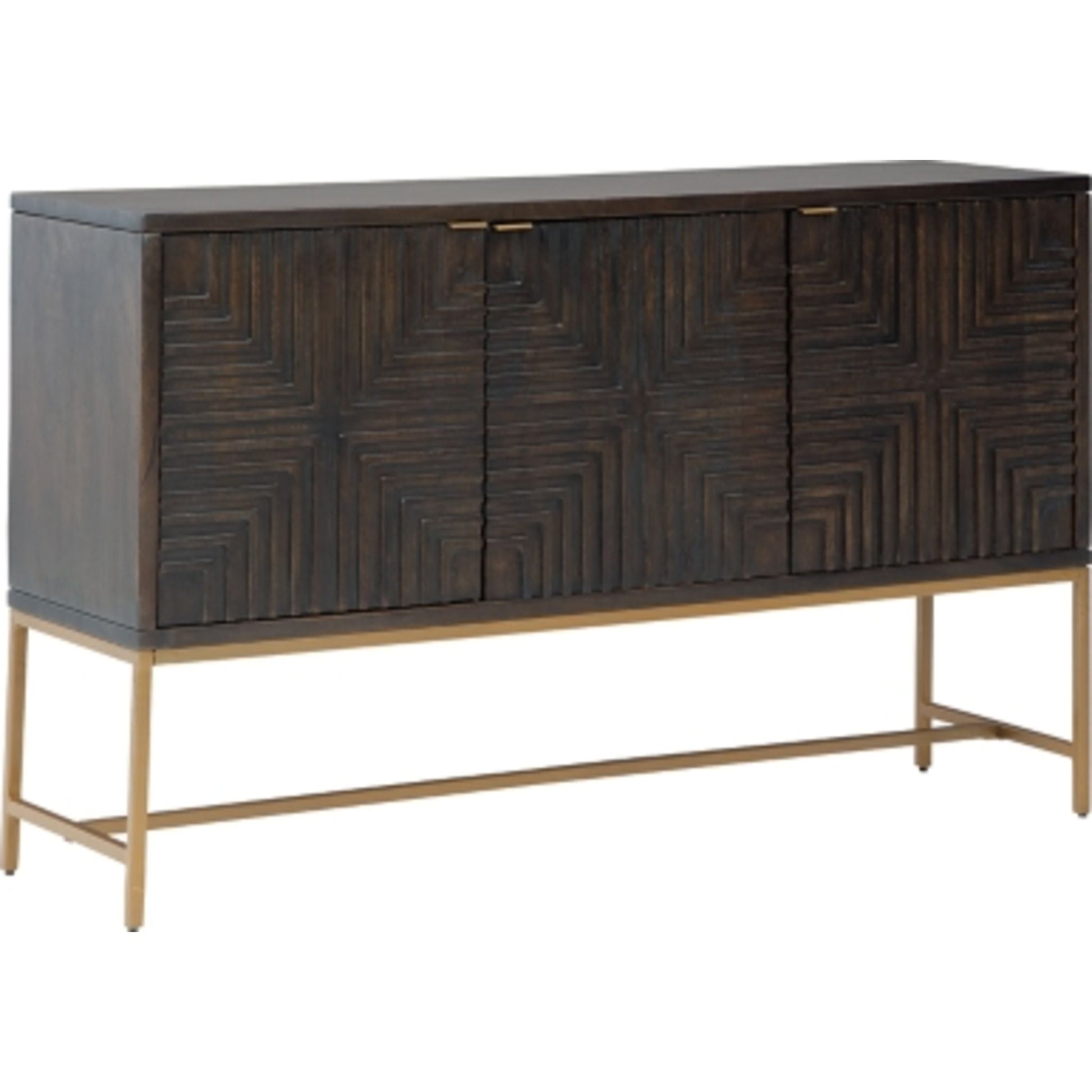 Elinmore Accent Cabinet - Brown/Gold Finish