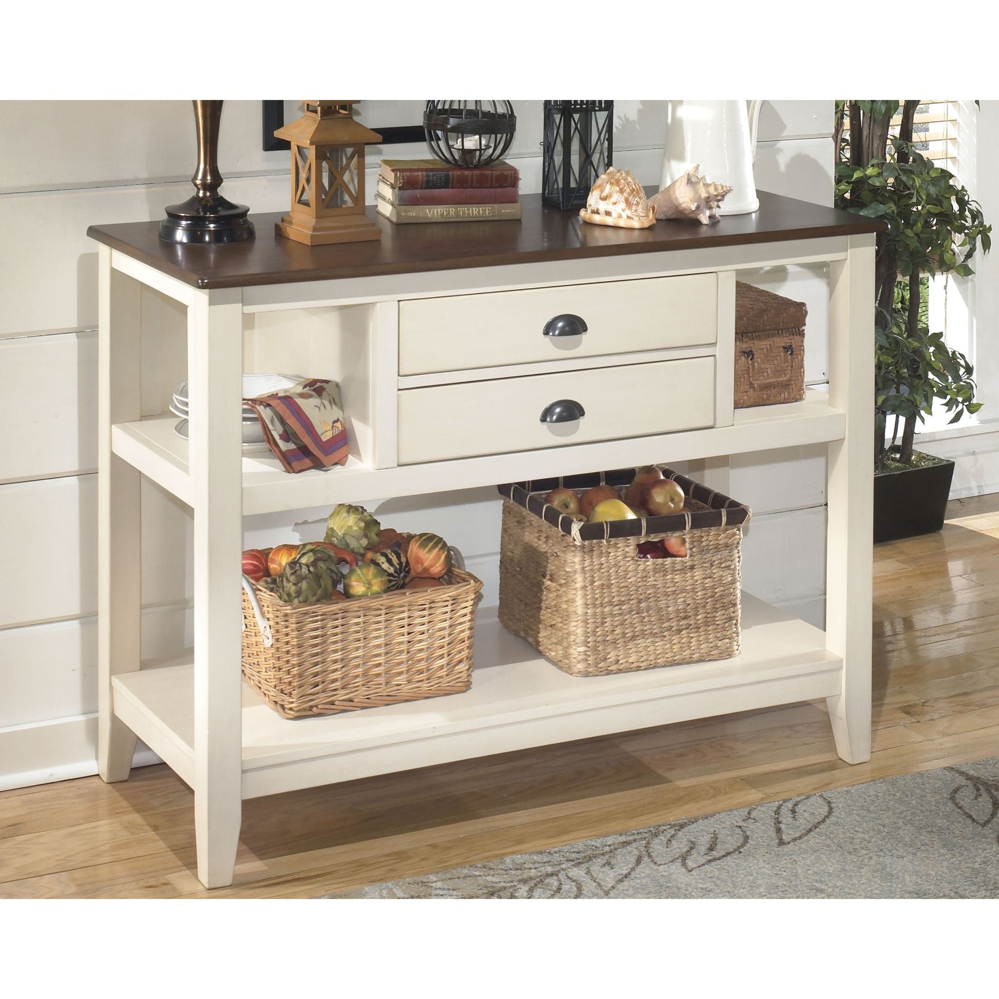 Whitesburg 8 Piece Casual Dining - Brown/Cottage White - (PKG002056)
