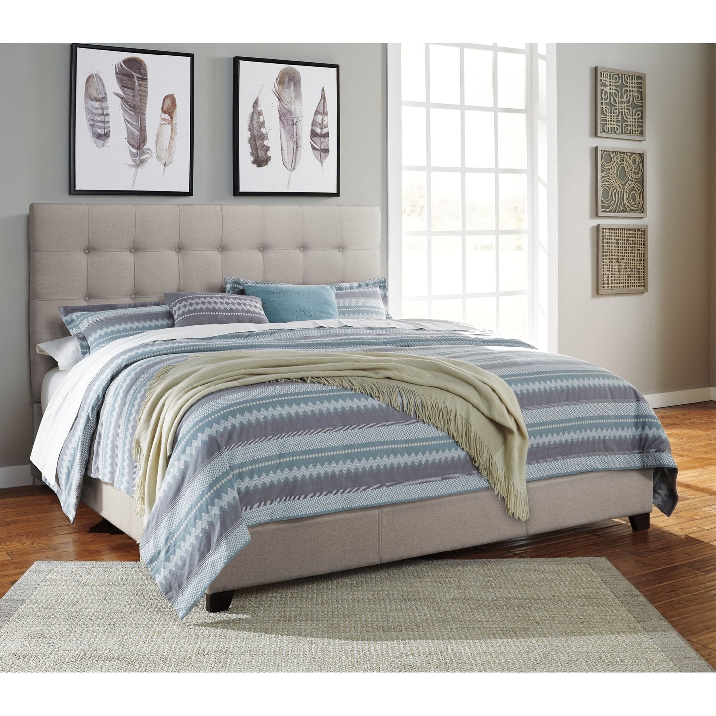 Dolante Upholstered Bed - Beige