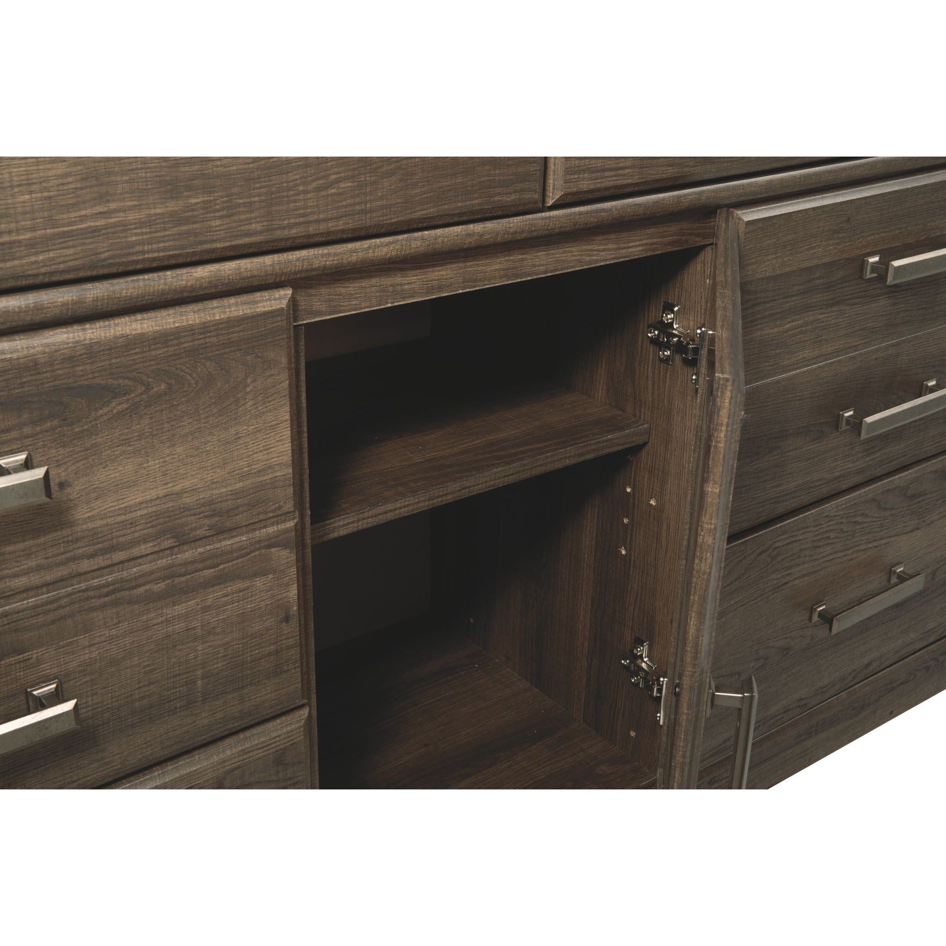 Juararo 6 Piece Queen Poster Bedroom - Dark Brown