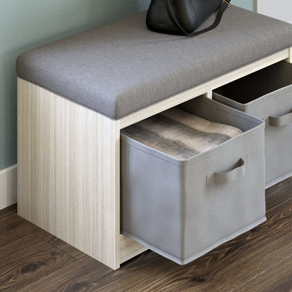 Blariden Storage Bench - Gray/Natural