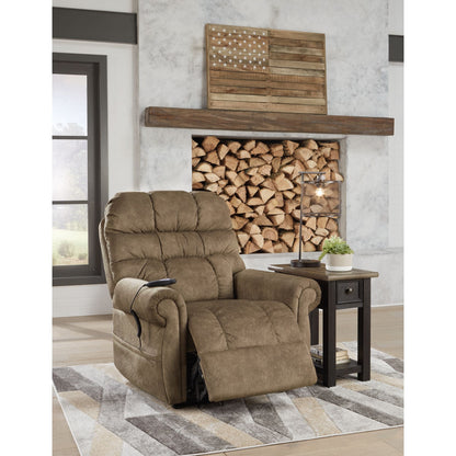 Mopton Power Lift Recliner - Saddle