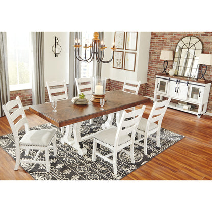 Valebeck Table - White/Brown - (D546-35)