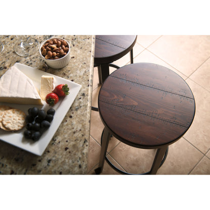 Challiman Bar Stool - Rustic Brown - (D307-124)