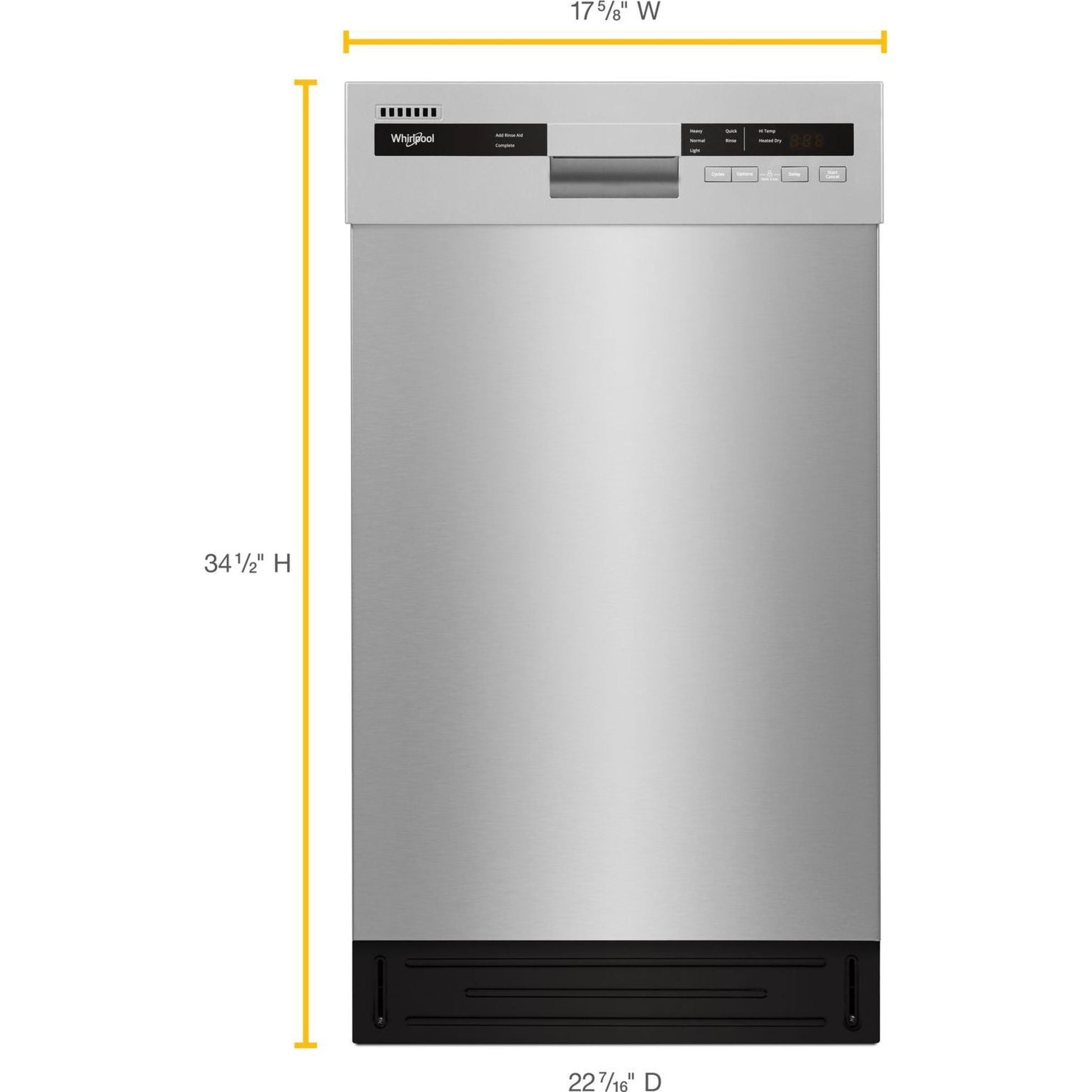 Whirlpool Dishwasher Stainless Steel Tub (WDF518SAHM) - Stainless Steel
