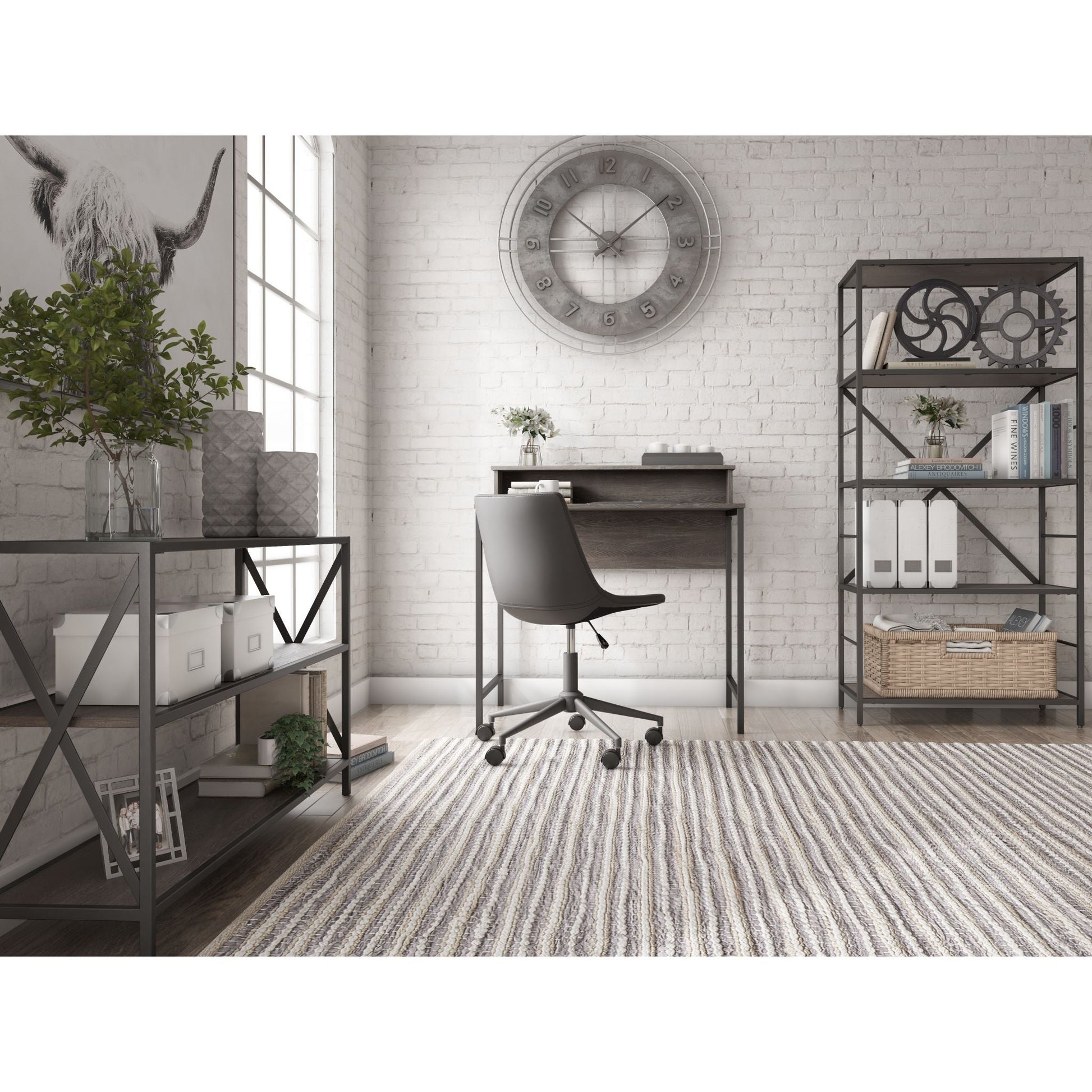 Freedan Desk - Grayish Brown