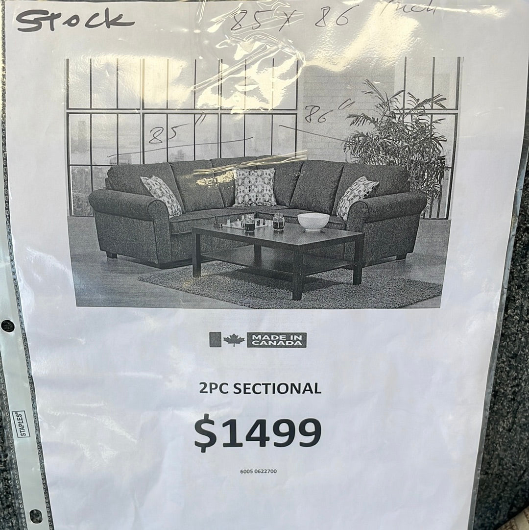 2pc sectional made in Canada