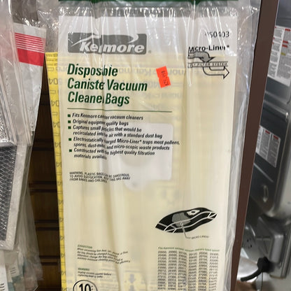 Kenmore vacuum bags cannister
